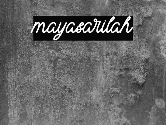mayasarilah Font examples