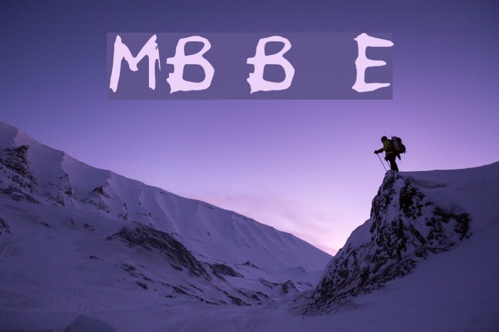 MB Before the End Font examples