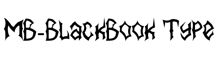 MB-BlackBook Type Font