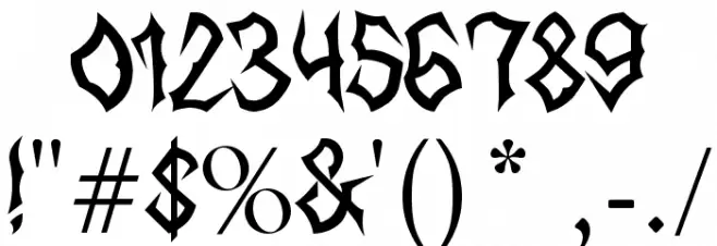MB-BlackBook Type Font OTHER CHARS