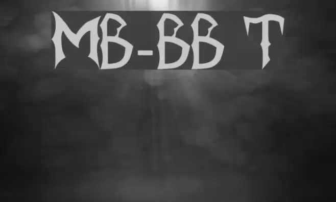 MB-BlackBook Type Font examples