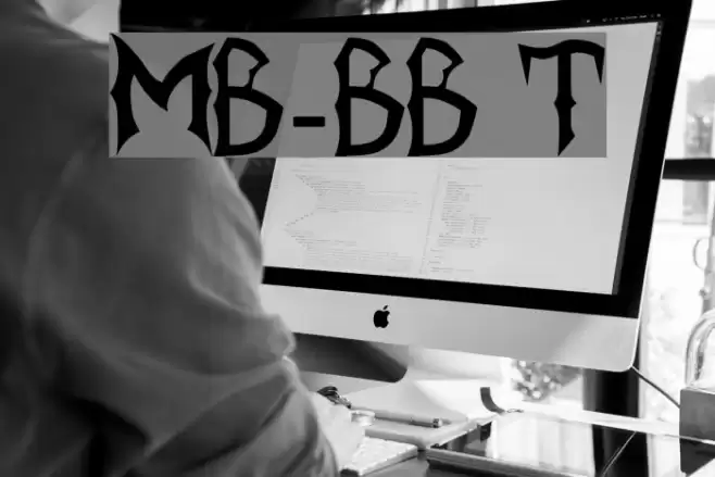 MB-BlackBook Type Font examples