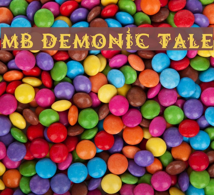 MB Demonic Tale Font examples
