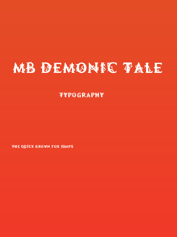 MB Demonic Tale Poster
