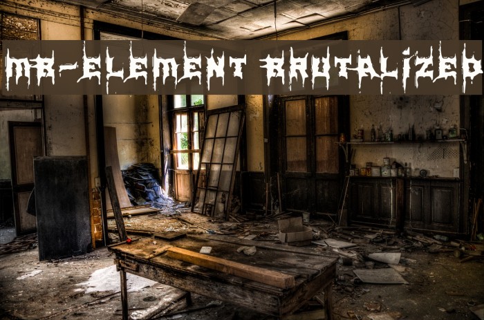 MB-Element Brutalized Font examples