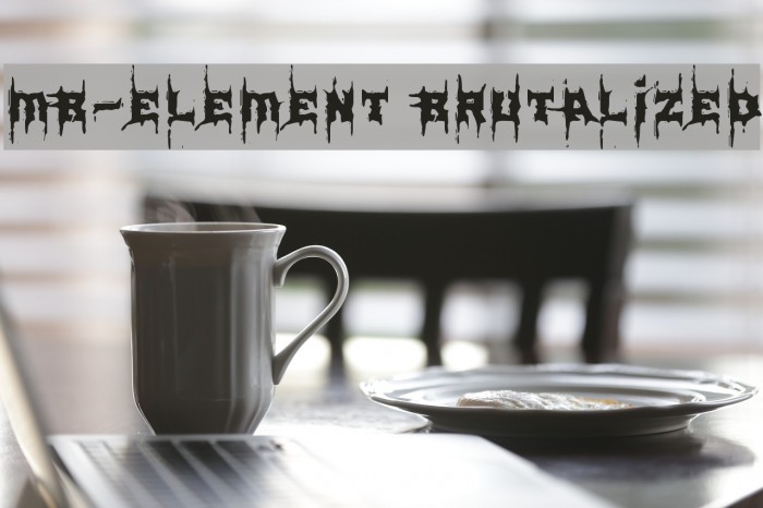 MB-Element Brutalized Font examples