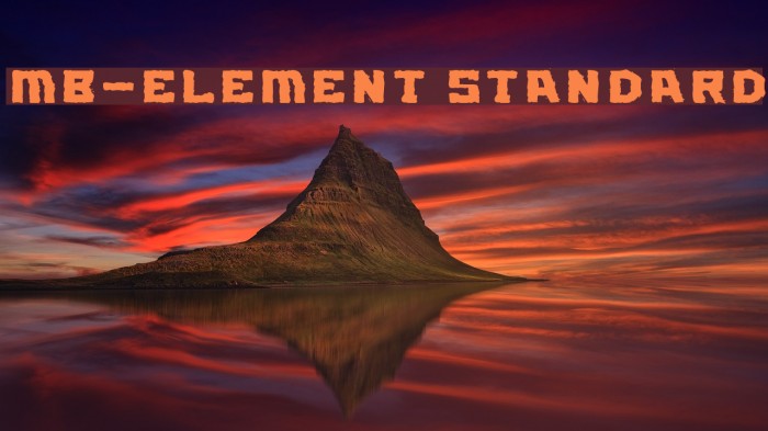 MB-Element Standard Font examples