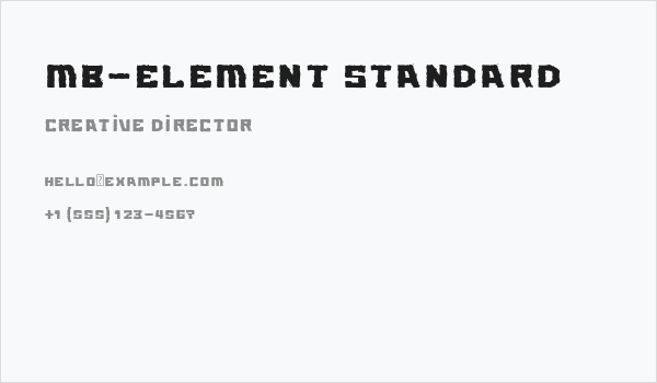 MB-Element Standard Business Card