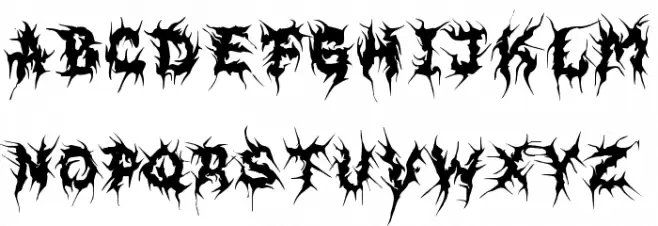 MB EvilGhost Шрифта ВЕРХНИЙ