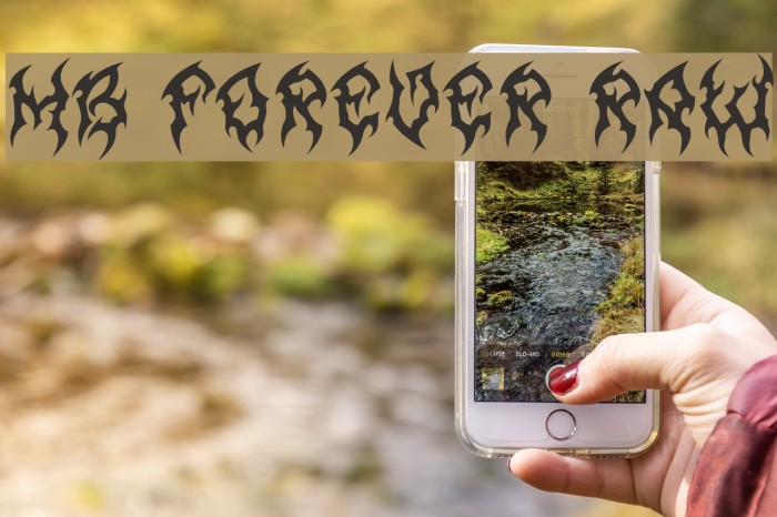 MB Forever Raw Font examples