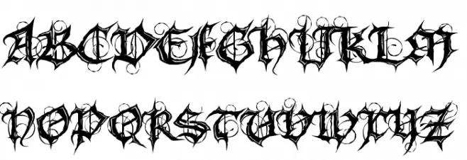 MB Gothic Spell خط أحرف كبيرة