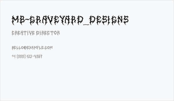 MB-Graveyard_Designs Business Card