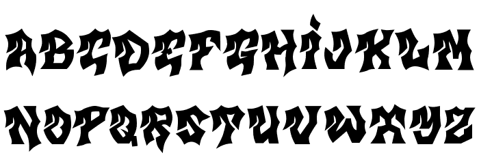 MB Gravitation Font LOWERCASE