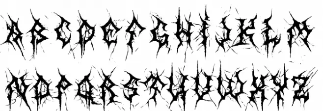 MB Thin Worms Шрифта ВЕРХНИЙ