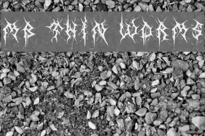 MB Thin Worms Font examples