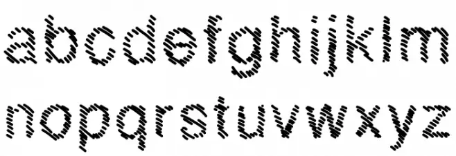 MBHatch Schriftart Kleinbuchstaben