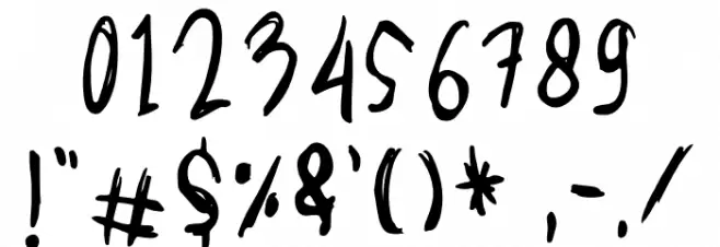 Mbak-Mbik 1 Hitam Font OTHER CHARS