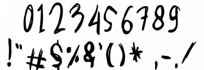 Mbak-Mbik 1 Font OTHER CHARS