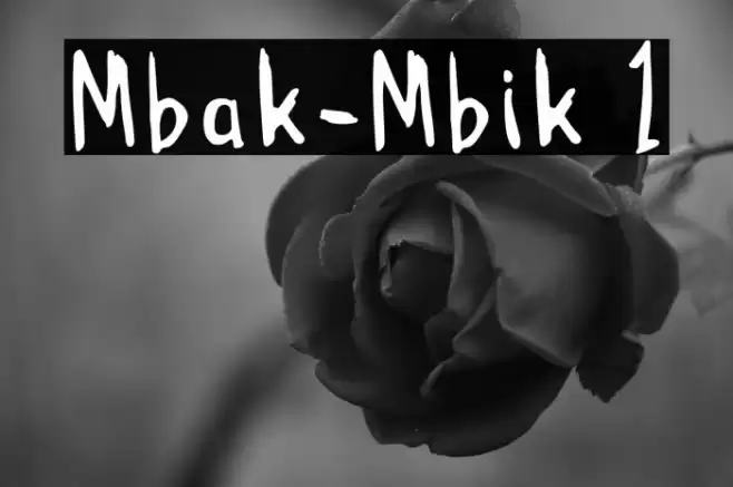 Mbak-Mbik 1 Font examples
