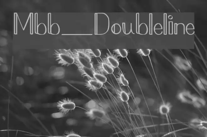 Mbb_Doubleline Font examples