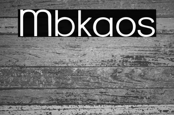 Mbkaos Font examples