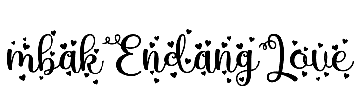 mbak Endang Love  Frei Schriftart Herunterladen