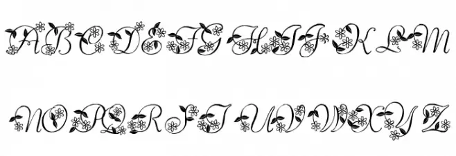MC Blossoms Schriftart Groß