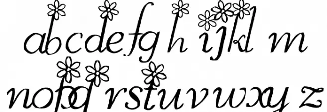 MC Blossoms Font LOWERCASE