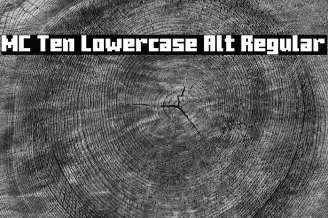 MC Ten Lowercase Alt Regular خط examples