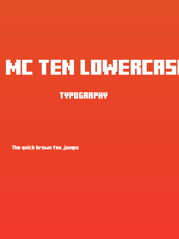 MC Ten Lowercase Alt Regular Poster