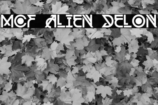 MCF Alien Delon Font examples