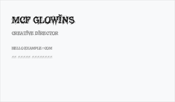MCF Glowins Business Card