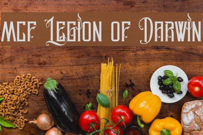 MCF Legion of Darwin Font examples