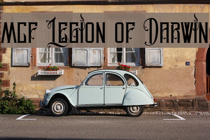 MCF Legion of Darwin Font examples