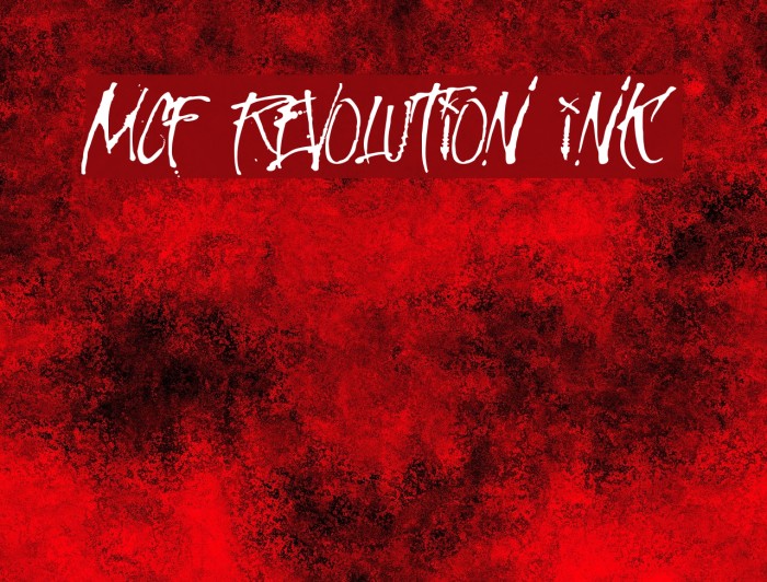 MCF Revolution ink Font examples