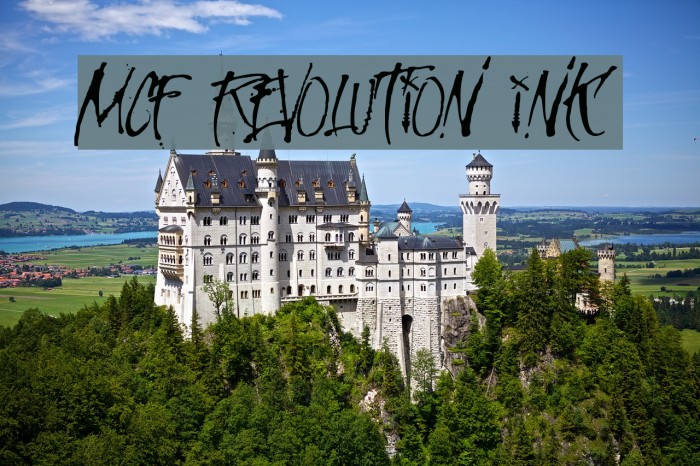 MCF Revolution ink Font examples