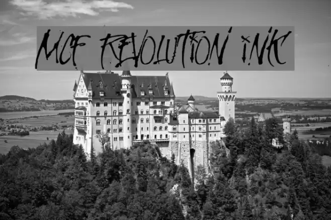 MCF Revolution ink Font examples