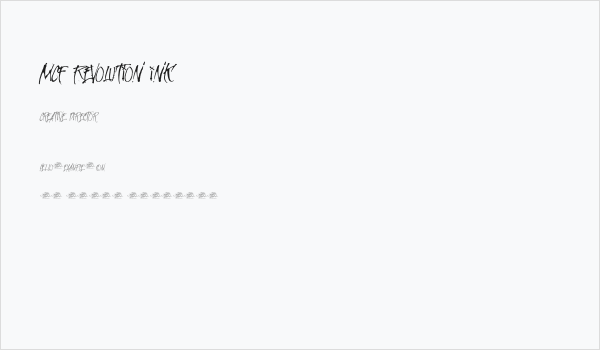 MCF Revolution ink Business Card