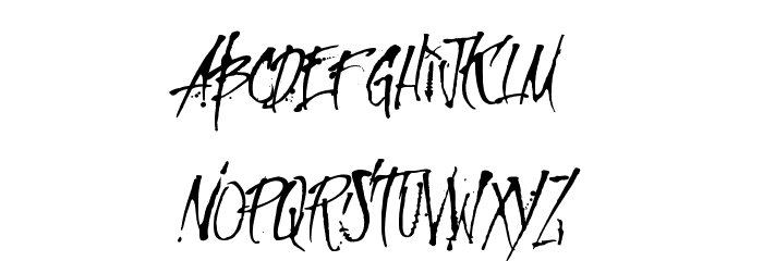 MCF Revolution ink Font LOWERCASE