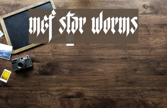MCF Star Worms Font examples