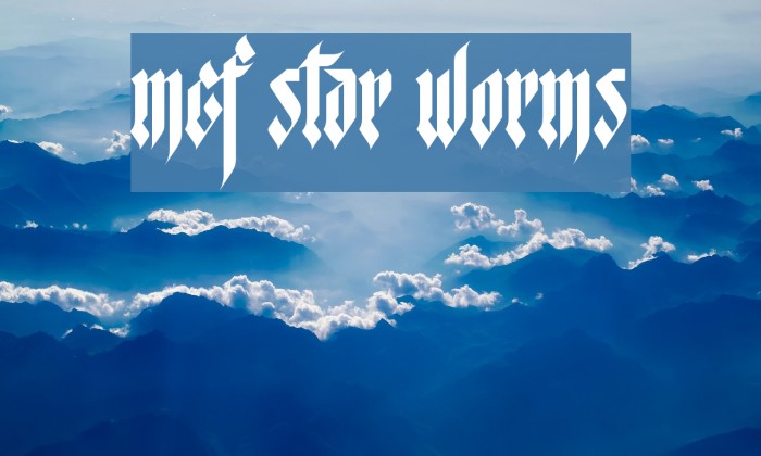 MCF Star Worms Font examples