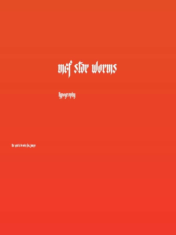 MCF Star Worms Poster