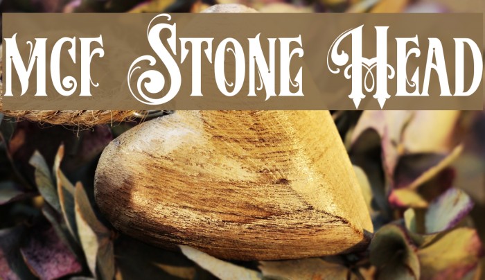 MCF Stone Head Font examples