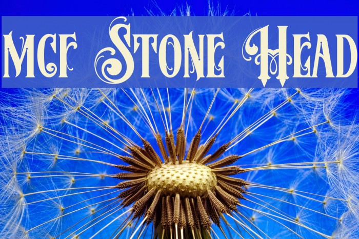 MCF Stone Head Font examples