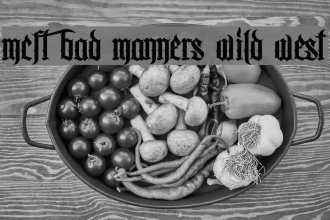MCF bad manners wild west Font examples