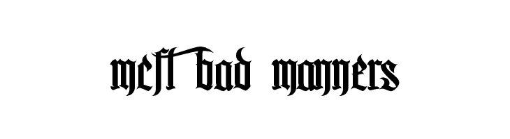 MCF bad manners  フリーフォントのダウンロード
