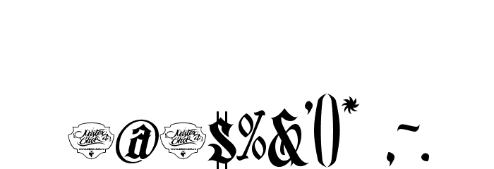 MCF bad manners Font OTHER CHARS