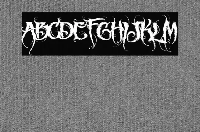 MCF funera flourish Font examples