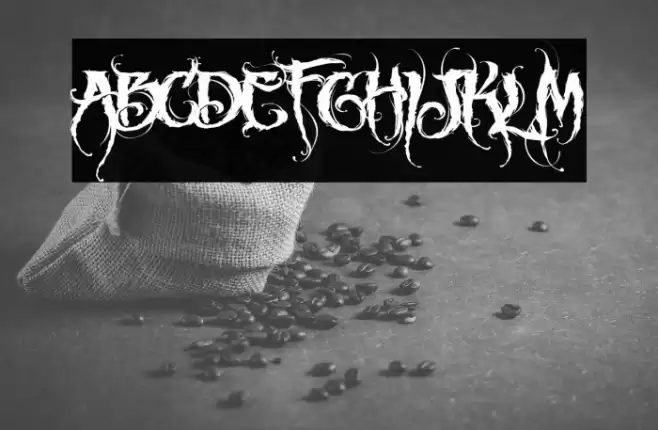 MCF funera flourish Font examples