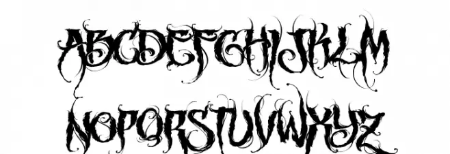 MCF funera flourish Font LOWERCASE